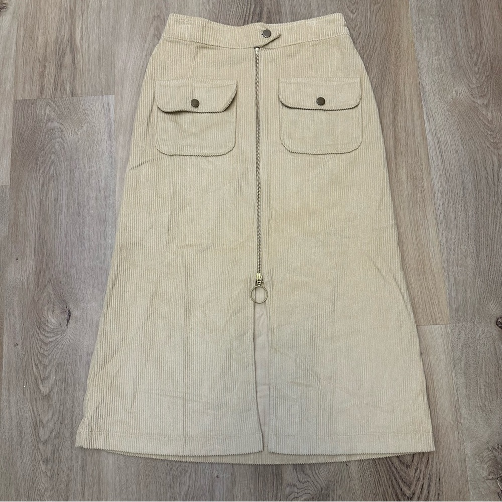 ASOS Cream Midi Cargo Skirt for Work